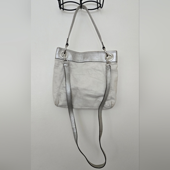 Coach Ashley Crossbody Shoulder Bag Cream Silver - Picture 6 of 7